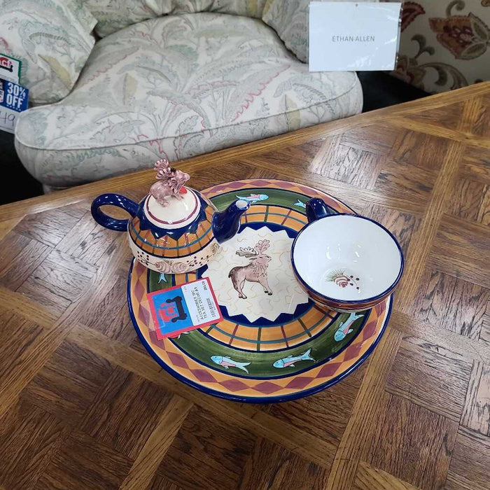 3PC TEA SET DECOR AS