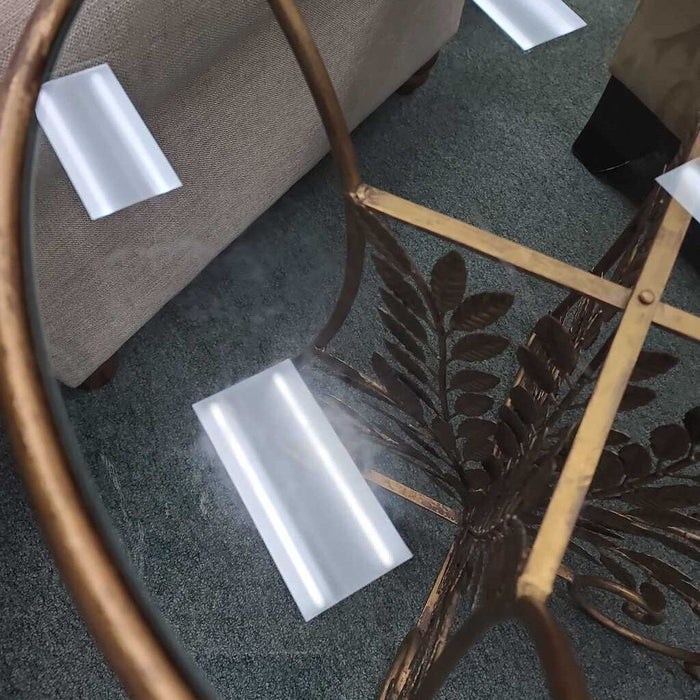ROUND GLASS END TABLE SH