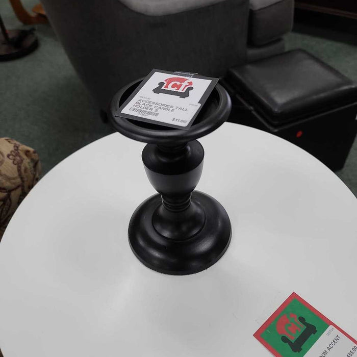 TALL BLACK CANDLE HOLDER S