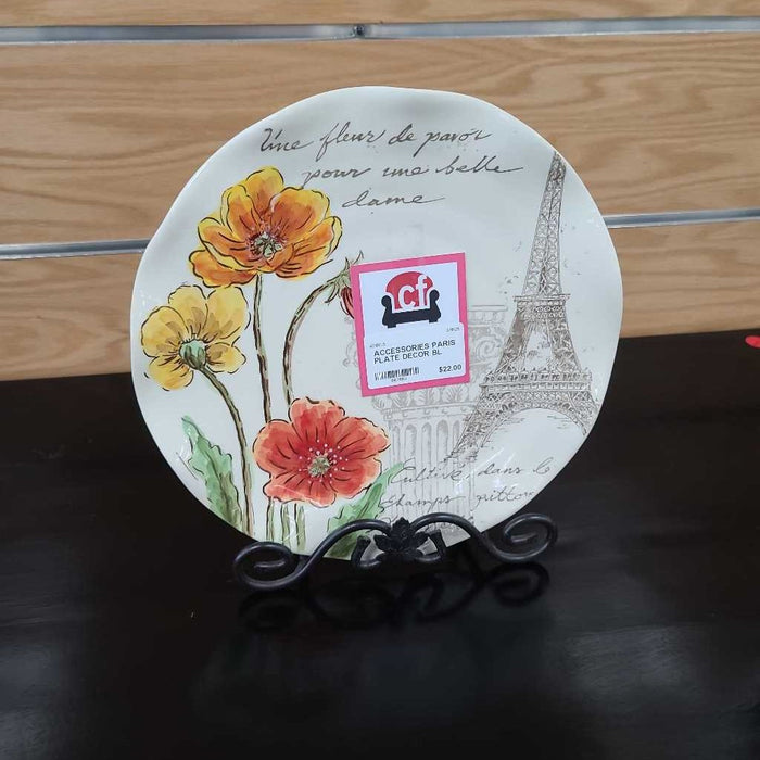 PARIS PLATE DECOR BL