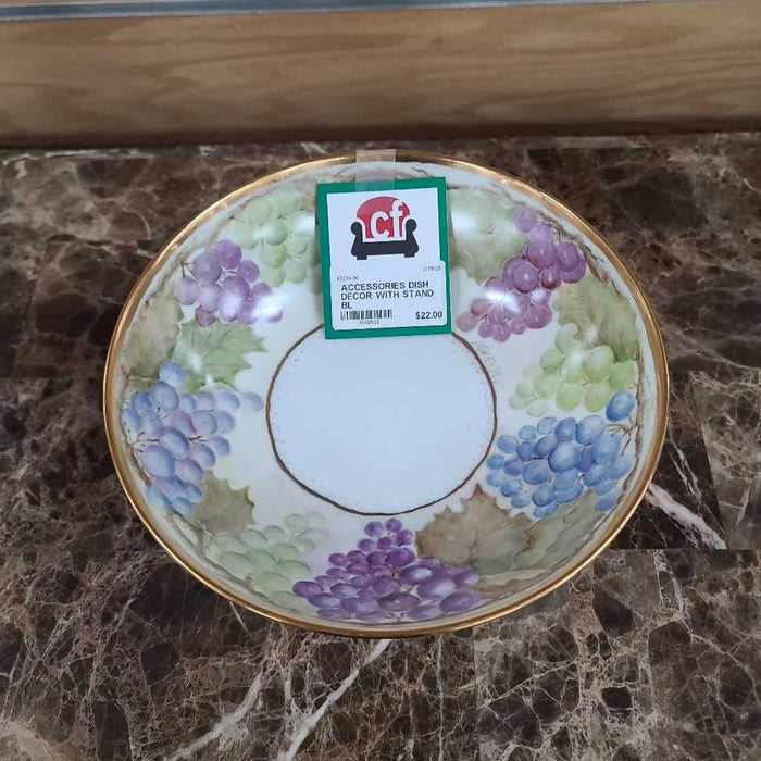 DISH DECOR WITH STAND BL