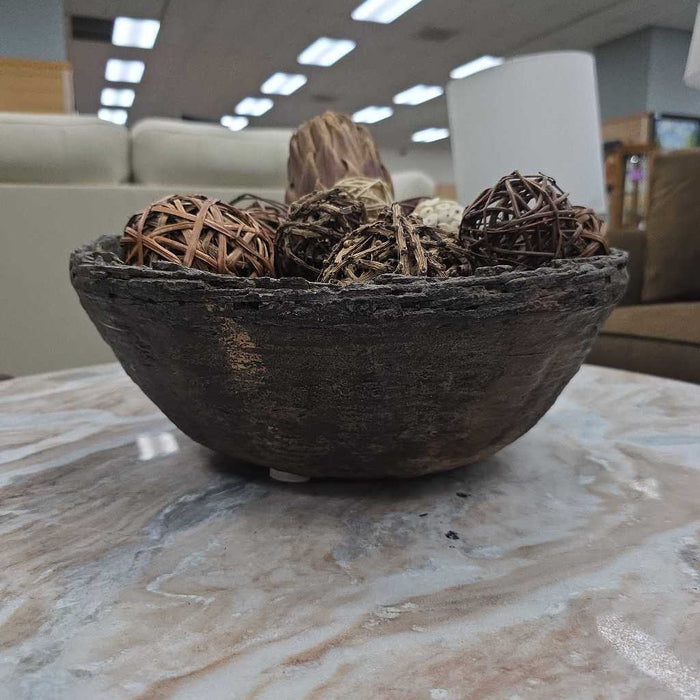 ANTIQUE WOOD BASKET CI 615509IND