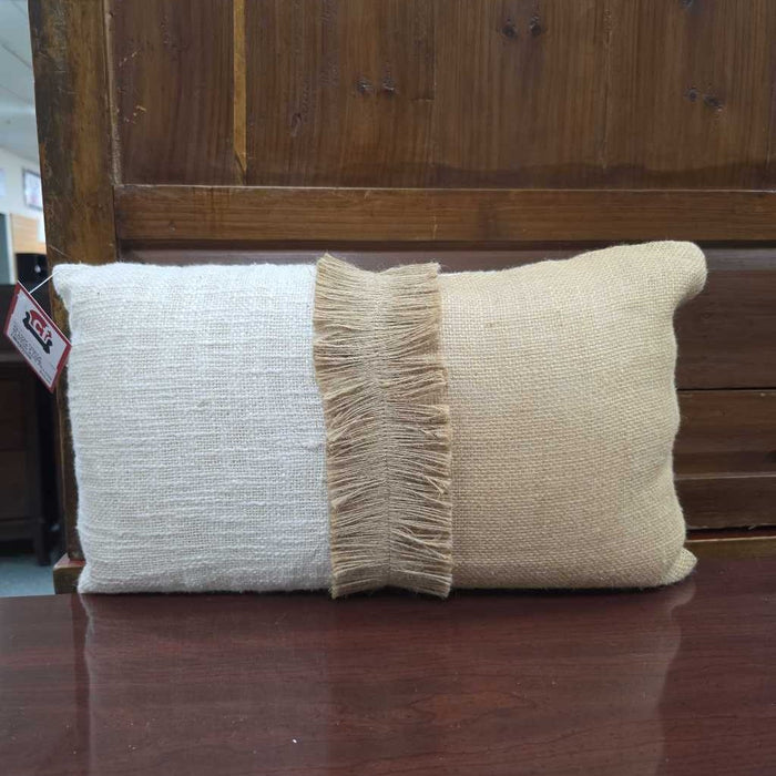 COSTA BLANCA 2 TONE COTTON JUTE PILLOW BL 9937-NI-ZOD