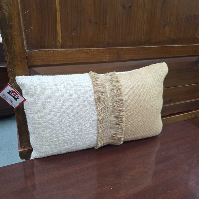 COSTA BLANCA 2 TONE COTTON JUTE PILLOW BL 9937-NI-ZOD