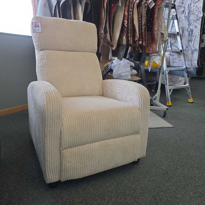 BEIGE PUSH BACK RECLINING CHAIR