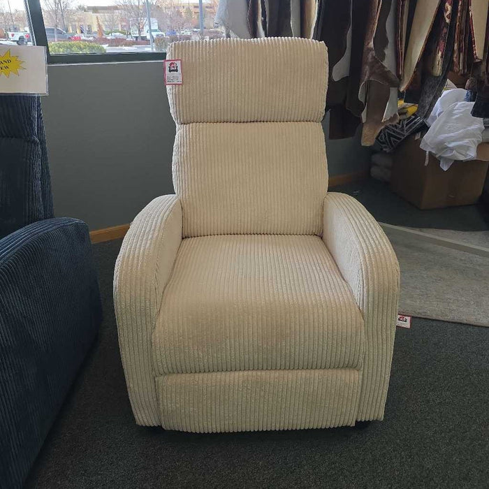 BEIGE PUSH BACK RECLINING CHAIR