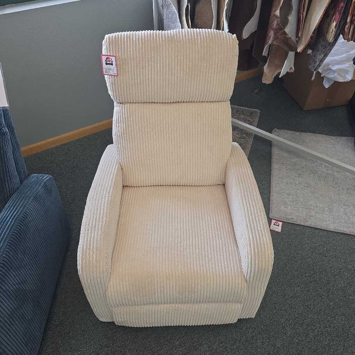BEIGE PUSH BACK RECLINING CHAIR