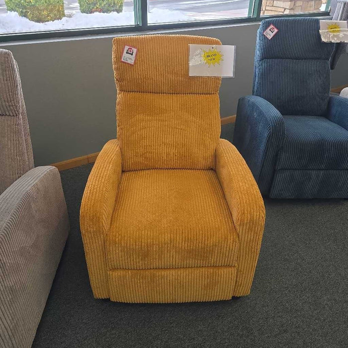 YELLOW PUSH BACK RECLINER