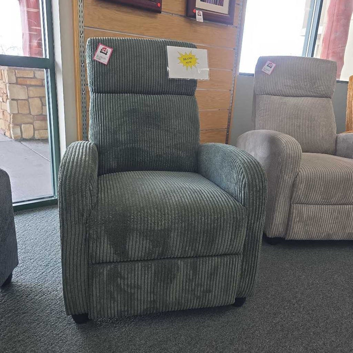 GREEN PUSH BACK RECLINER