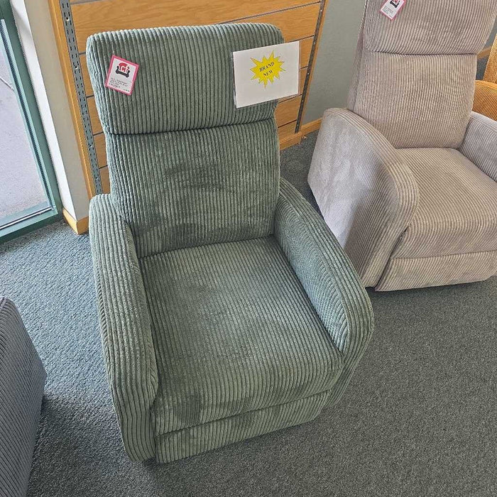 GREEN PUSH BACK RECLINER