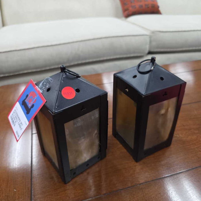 SET OF 2 SMALL CANDLE HOLDER BL