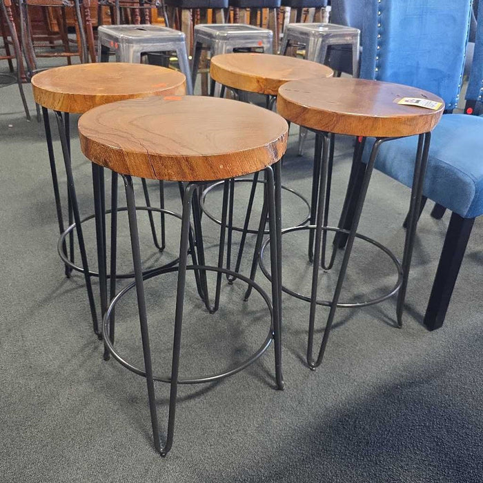 SET OF 4 CRATE AND BARREL STOOLS LSH