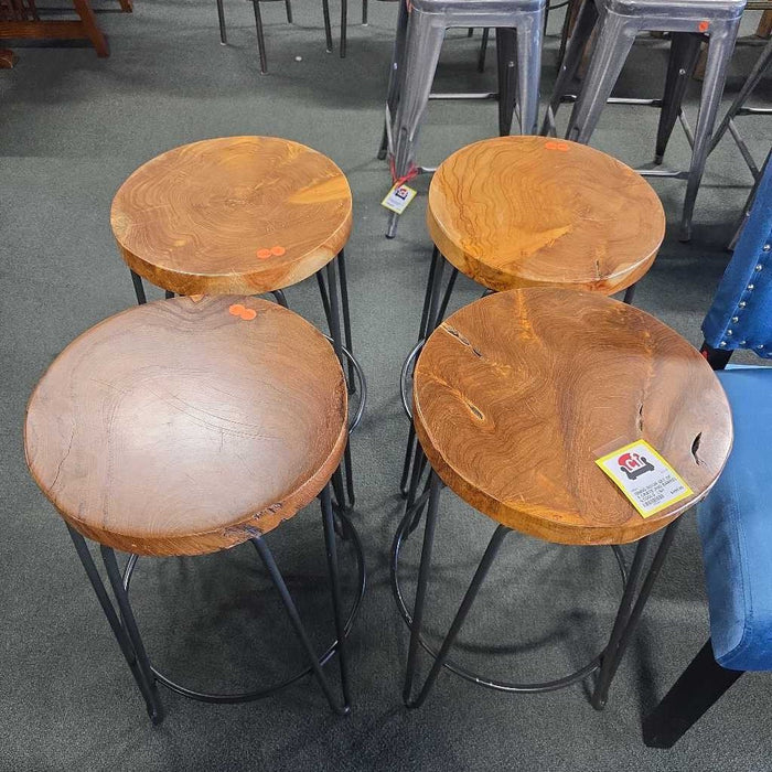 SET OF 4 CRATE AND BARREL STOOLS LSH