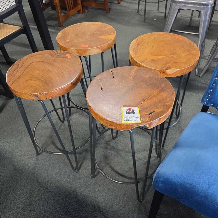 SET OF 4 CRATE AND BARREL STOOLS LSH