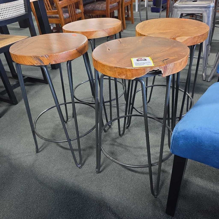 SET OF 4 CRATE AND BARREL STOOLS LSH