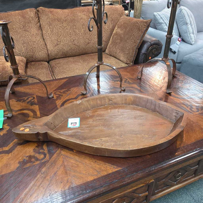 WOODEN TRAY AT