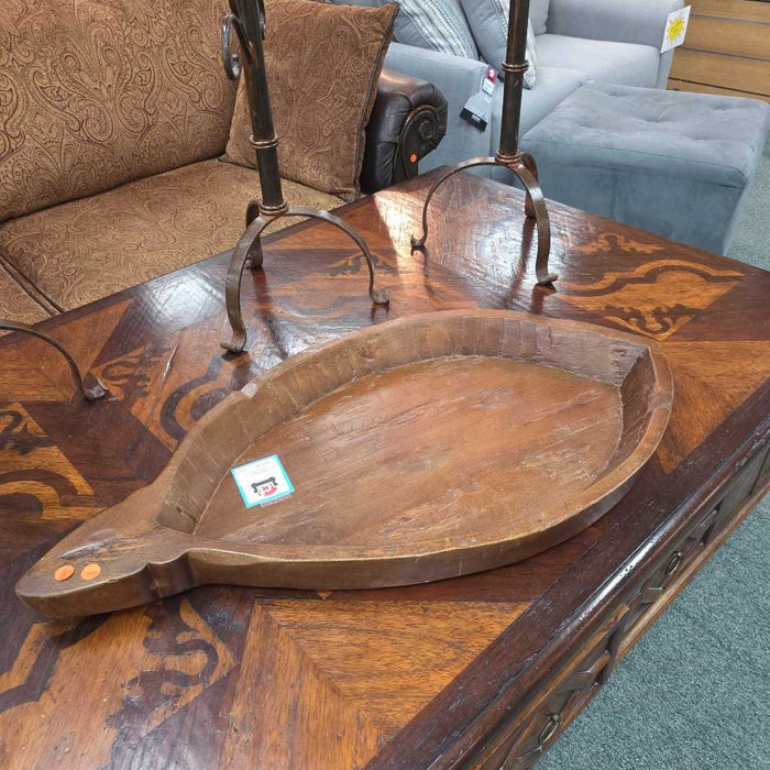 WOODEN TRAY AT