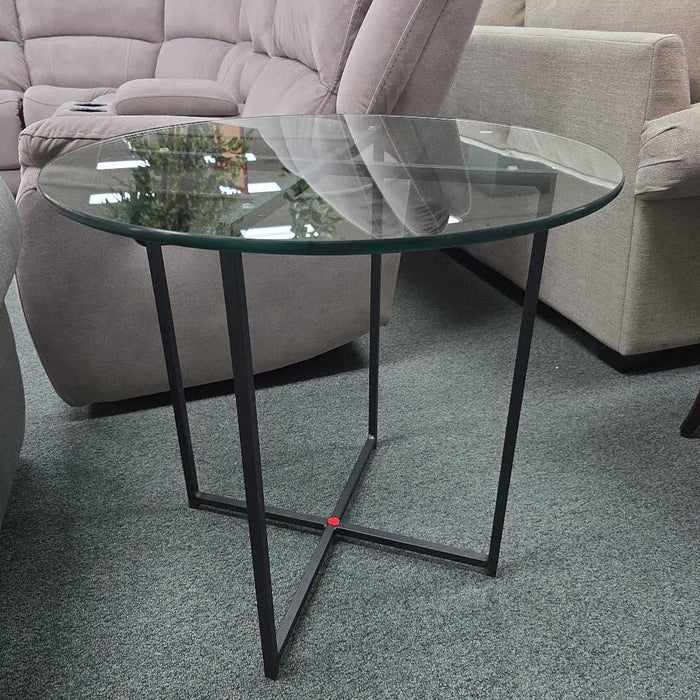 GLASS ROUND END TABLE KL