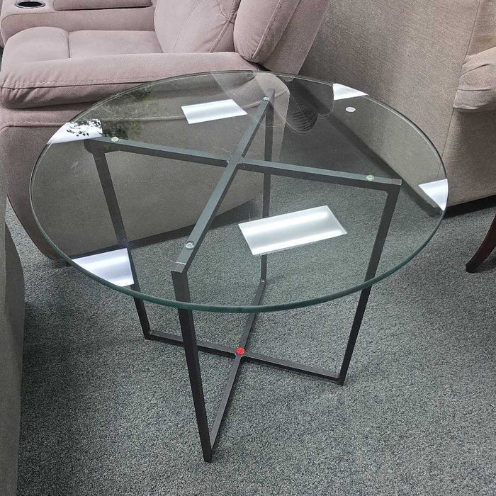 GLASS ROUND END TABLE KL
