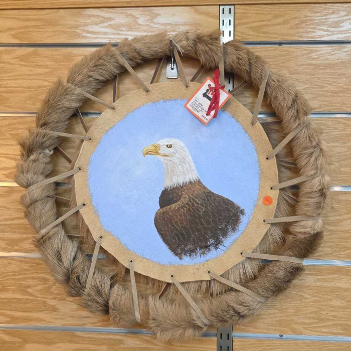 JIMMY YELLOWHAIR ART ON ELK HIDE LSH