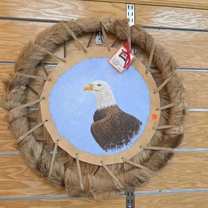 JIMMY YELLOWHAIR ART ON ELK HIDE LSH