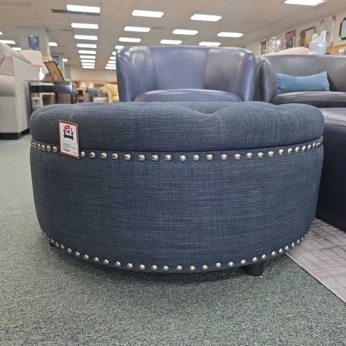 STORAGE OTTOMAN BLUE SK