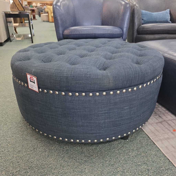 STORAGE OTTOMAN BLUE SK