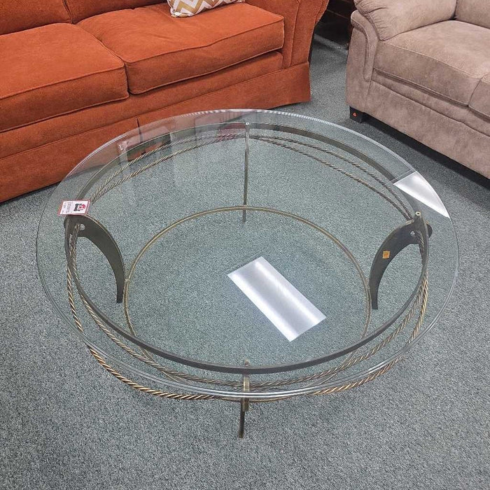 ROUND GLASS COFFEE TABLE IB