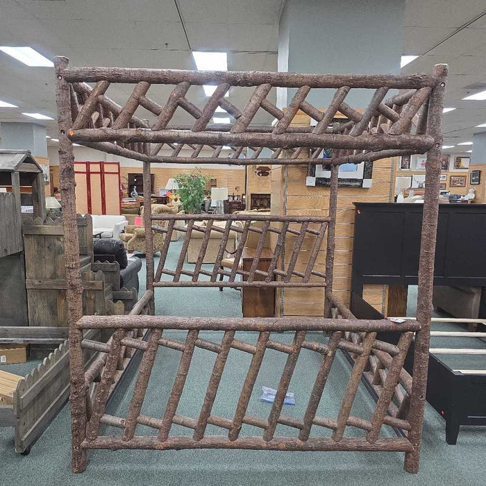 CAL KING LOG CANOPY BED SKH