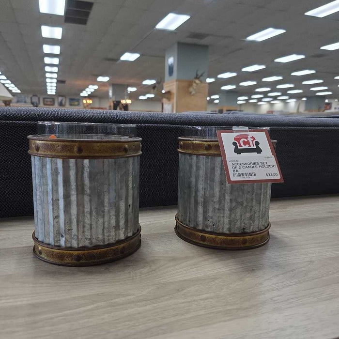 SET OF 2 CANDLE HOLDERS BA