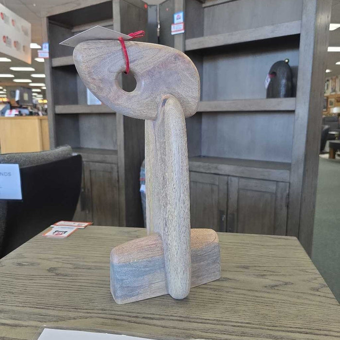 CRATE & BARREL MANGO WOOD BIRD SCULPTURE AT