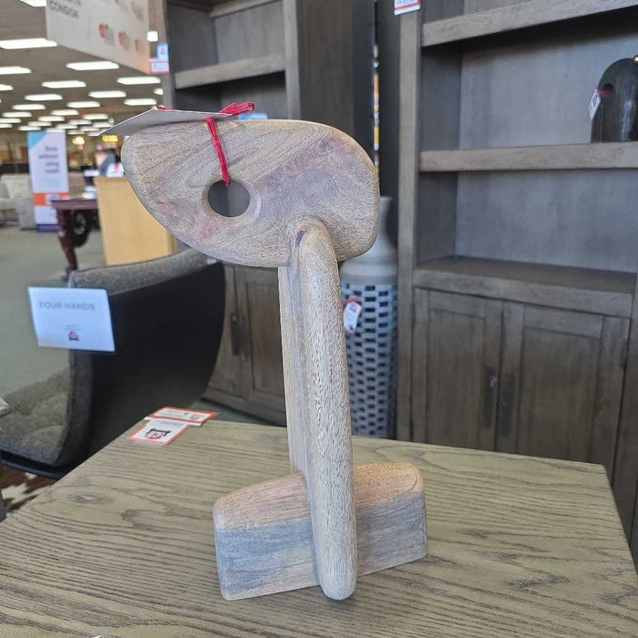 CRATE & BARREL MANGO WOOD BIRD SCULPTURE AT