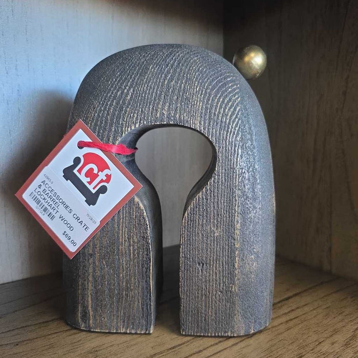 CRATE & BARREL LOCKHART WOOD SCULPTURE AT