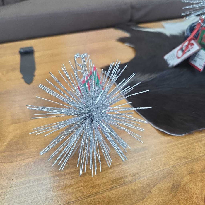 5" SILVER STAR BURST DECOR