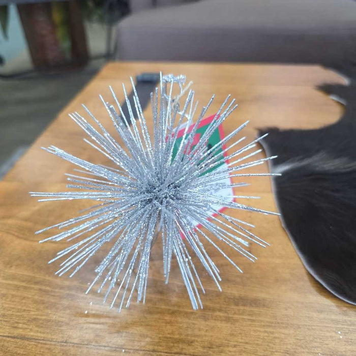 5" SILVER STAR BURST DECOR