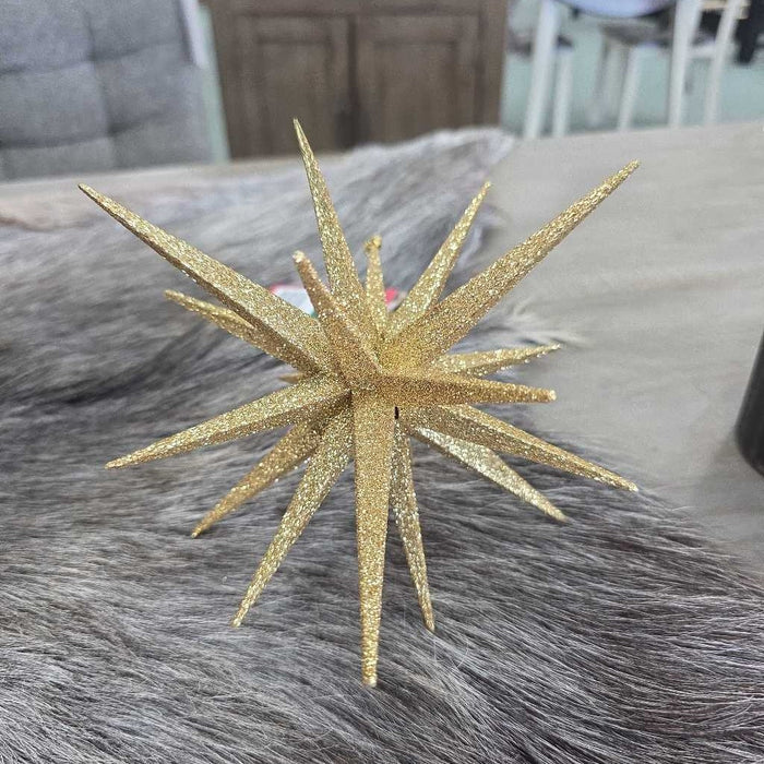 8" GOLD GLITTER STAR ORNAMENT