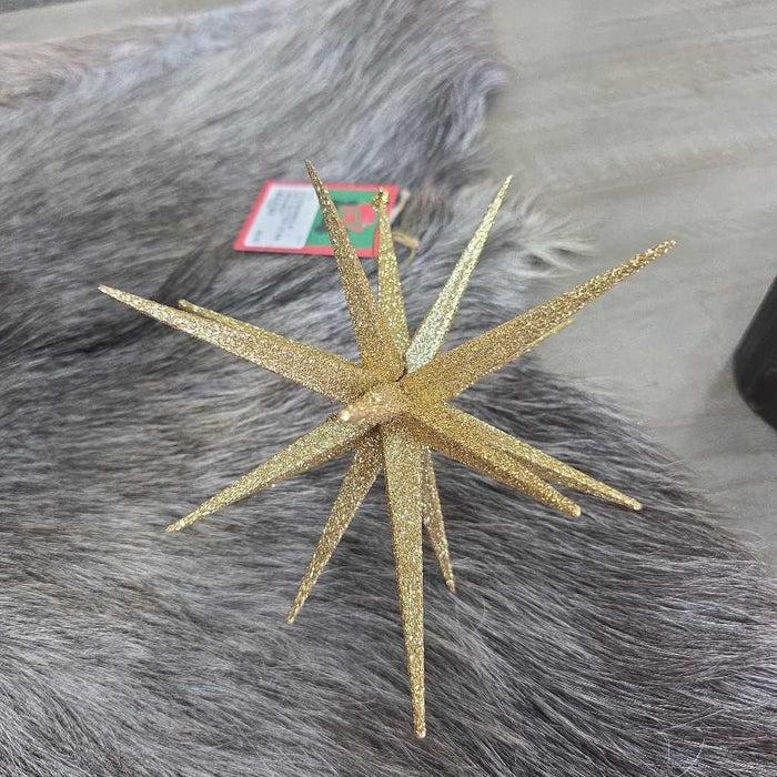 8" GOLD GLITTER STAR ORNAMENT