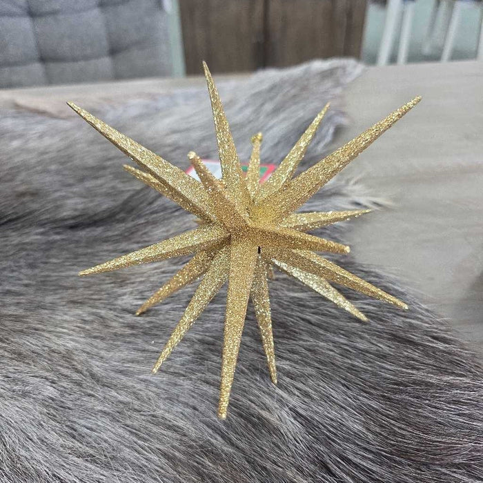 8" GOLD GLITTER STAR ORNAMENT