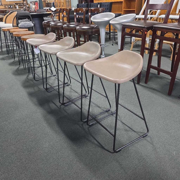 SET OF 4 POTTERY BARM STOOLS LSH