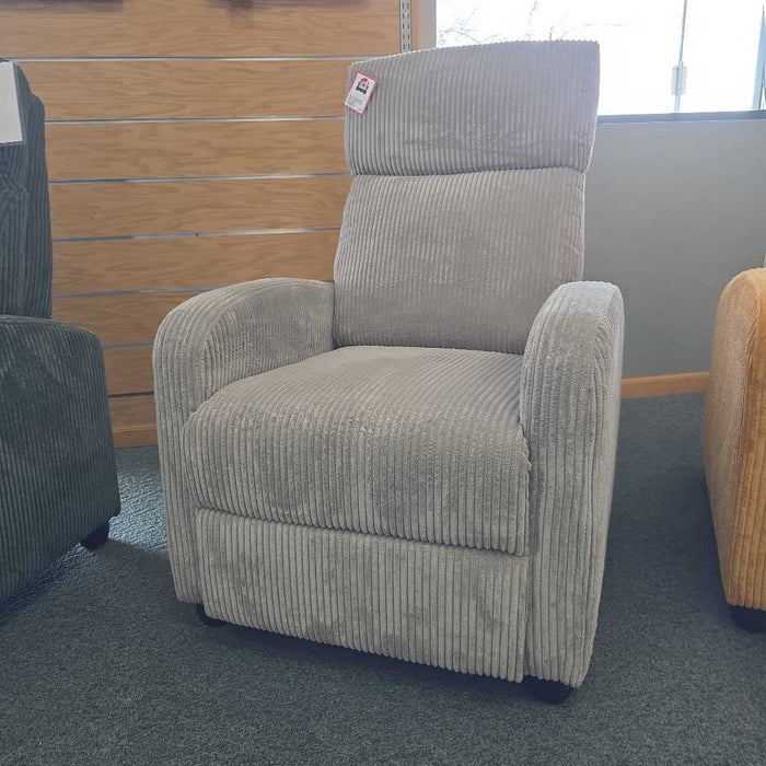 LIGHT GRAY PUSH BACK RECLINER