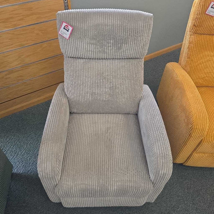 LIGHT GRAY PUSH BACK RECLINER