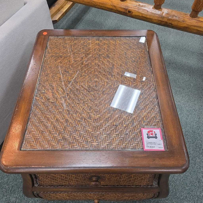 2 DRAWER END TABLE KL