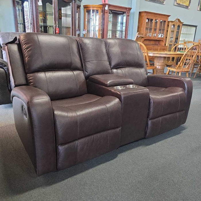 RECLINING LOVESEAT 9735BRW-2