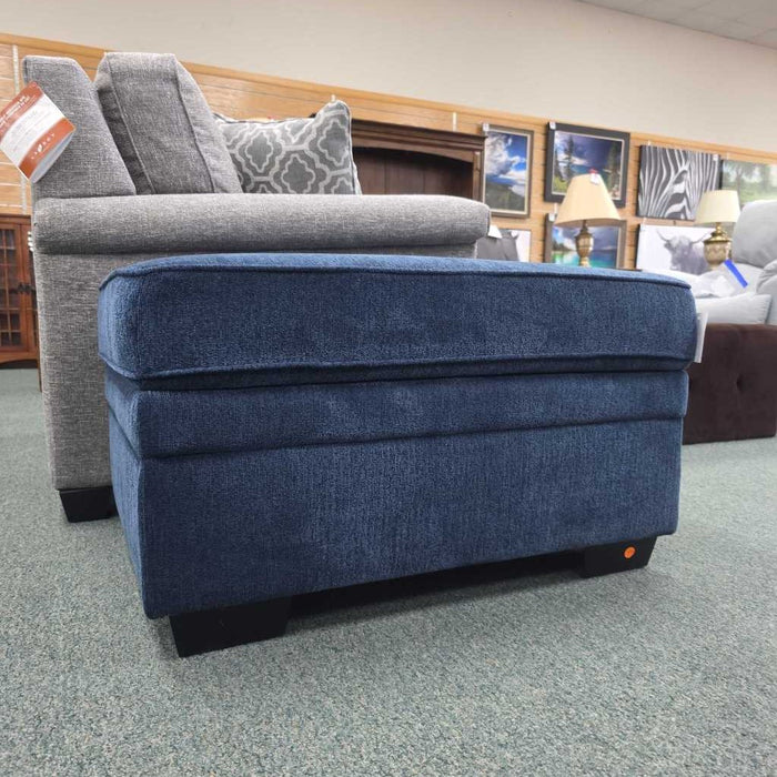 BLUE STORAGE OTTOMAN BAH