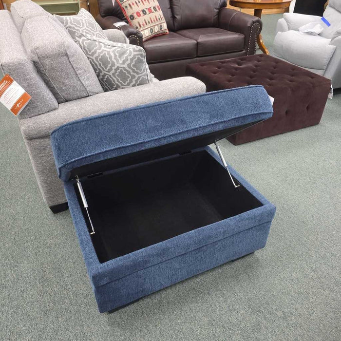 BLUE STORAGE OTTOMAN BAH