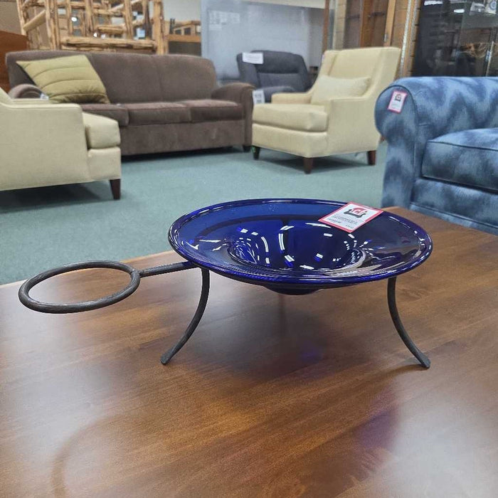 BULE DISH WITH STAND BT