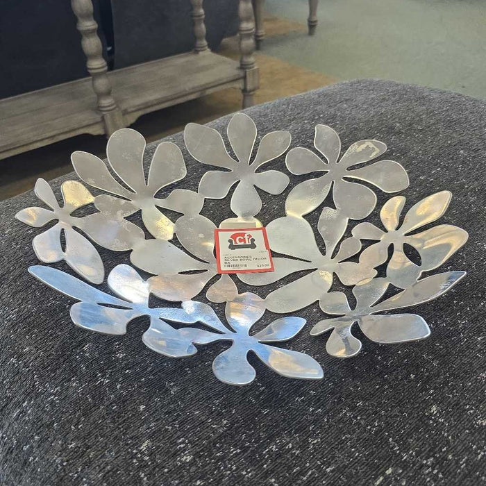 SILVER BOWL DECOR BA