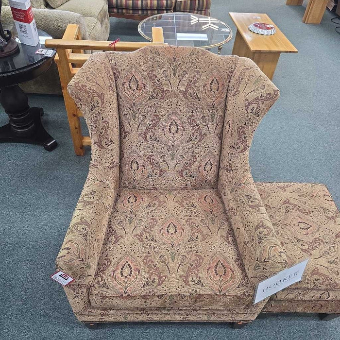 HOOKER CHAIR WITH OTTOMAN LHC