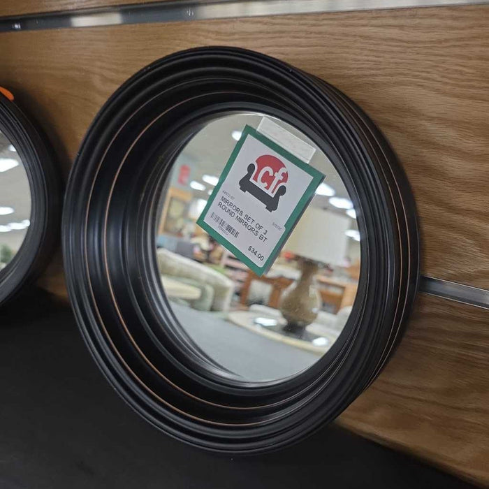 SET OF 3 ROUND MIRRORS BT