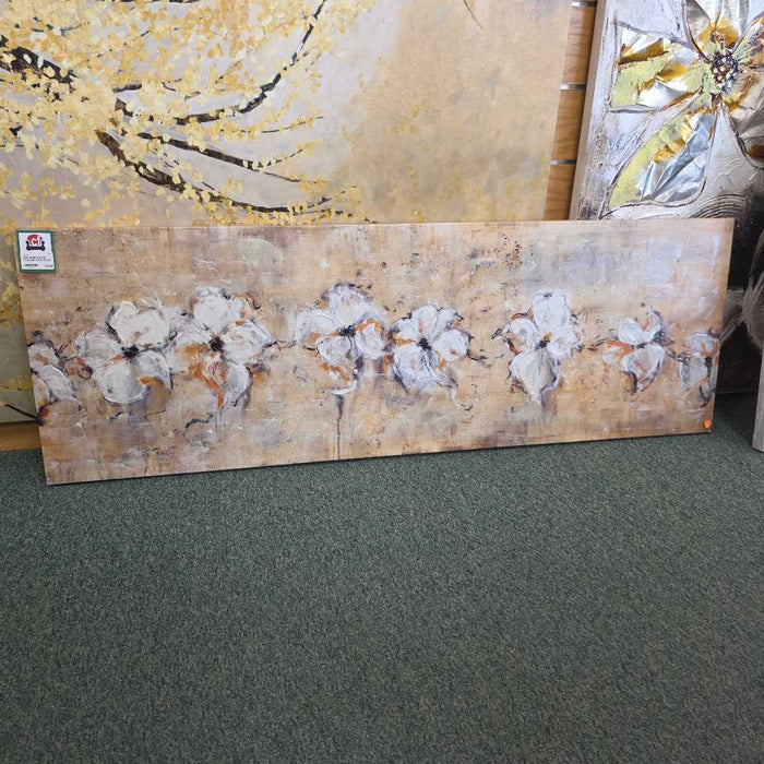HORIZONTAL FLOWER CANVAS LS